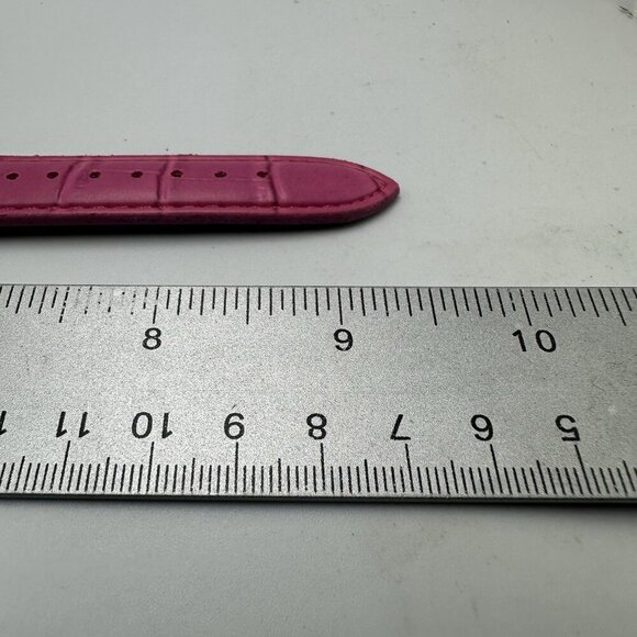 3/$30 Manhattan by Croton Watch Women Silver Tone Pink Leather Band New Battery - Picture 11 of 13